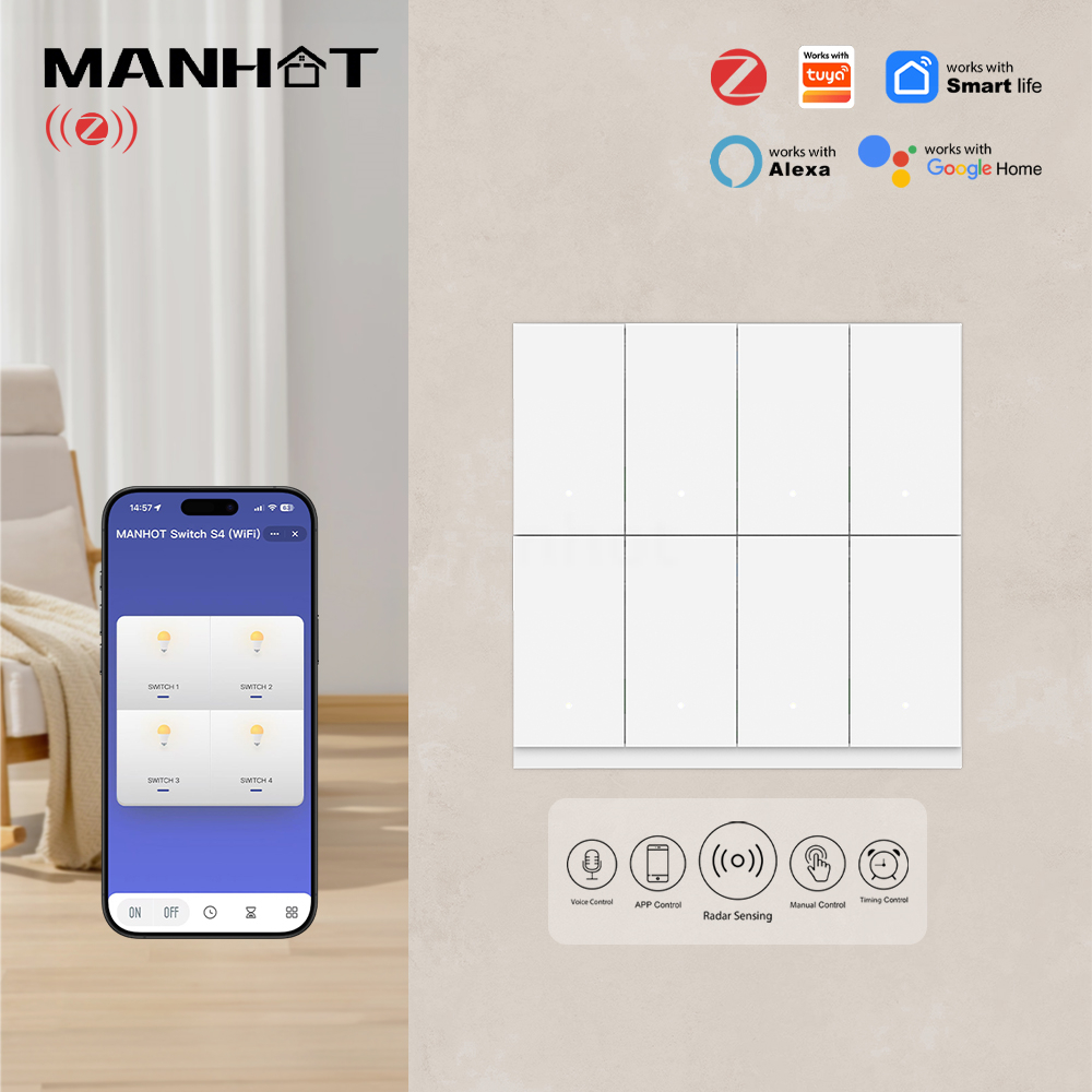 MANHOT Interruptor Inteligente - Smart Light Switch Wifi avaliação e preço