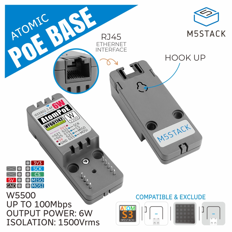 Base oficial ATOMIC PoE M5Stac - Wifi Thermostat avaliação e preço