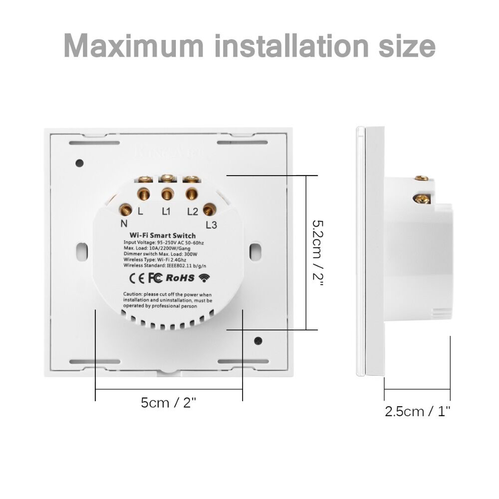 Interruptor inteligente Wi-Fi, - Smart Light Switch Wifi avaliação e preço