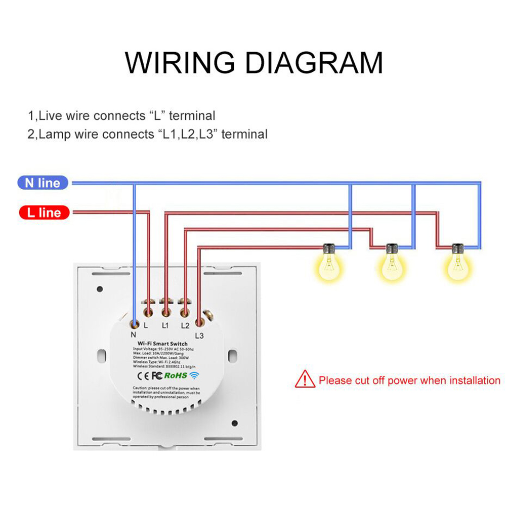 Interruptor inteligente Wi-Fi, - Smart Light Switch Wifi avaliação e preço