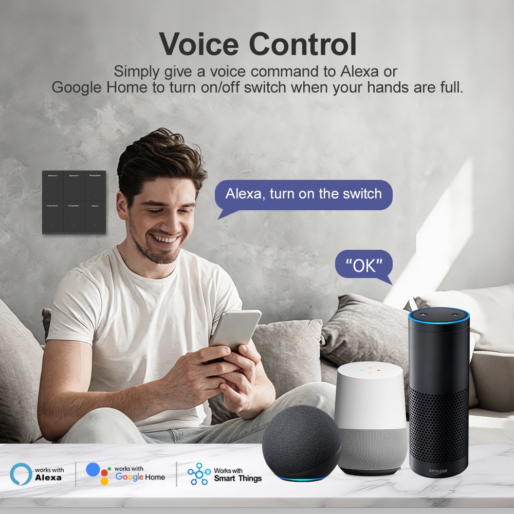Manhot Interruptor de Nome Per - Smart Light Switch Wifi avaliação e preço